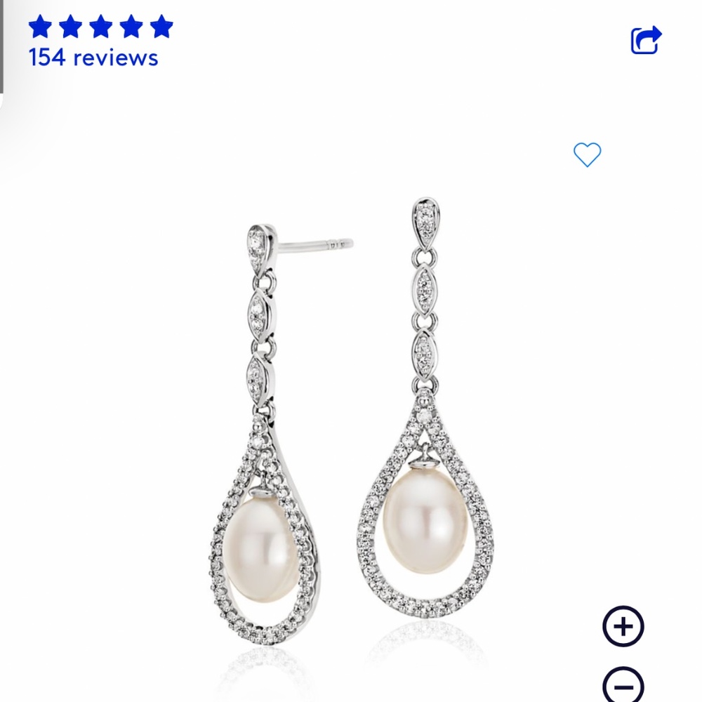 Sterling Silver Freshwater Pearl Drop Earrings